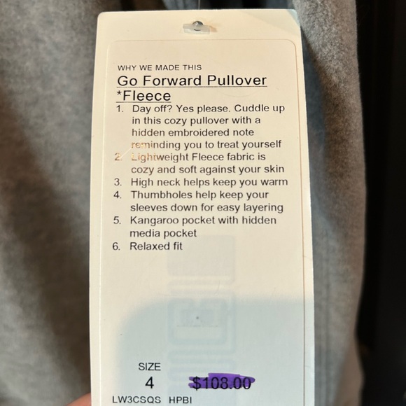 Lululemon Gray Go Forward Pullover Fleece - Picture 5 of 8
